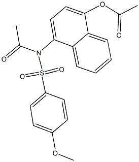 4-{acetyl[(4-methoxyphenyl)sulfonyl]amino}-1-naphthyl acetate 구조식 이미지