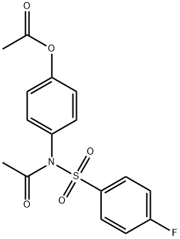 4-{acetyl[(4-fluorophenyl)sulfonyl]amino}phenyl acetate 구조식 이미지