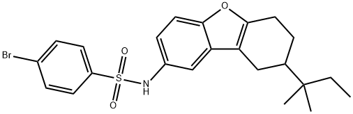 4-bromo-N-(8-tert-pentyl-6,7,8,9-tetrahydrodibenzo[b,d]furan-2-yl)benzenesulfonamide 구조식 이미지