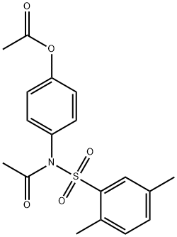 4-{acetyl[(2,5-dimethylphenyl)sulfonyl]amino}phenyl acetate Structure