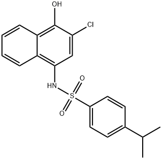 N-(3-chloro-4-hydroxy-1-naphthyl)-4-isopropylbenzenesulfonamide 구조식 이미지