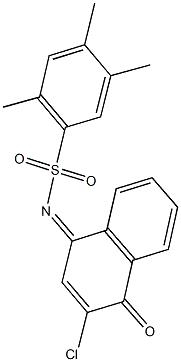 N-(3-chloro-4-oxo-1(4H)-naphthalenylidene)-2,4,5-trimethylbenzenesulfonamide 구조식 이미지