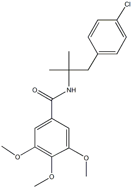 N-[2-(4-chlorophenyl)-1,1-dimethylethyl]-3,4,5-trimethoxybenzamide Structure