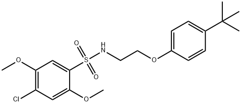 N-[2-(4-tert-butylphenoxy)ethyl]-4-chloro-2,5-dimethoxybenzenesulfonamide Structure