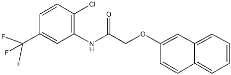 N-[2-chloro-5-(trifluoromethyl)phenyl]-2-(2-naphthyloxy)acetamide 구조식 이미지