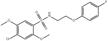 4-chloro-N-[2-(4-fluorophenoxy)ethyl]-2,5-dimethoxybenzenesulfonamide Structure