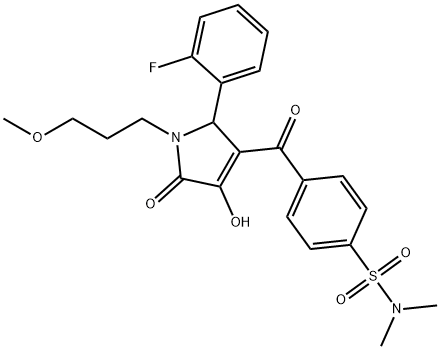 4-{[2-(2-fluorophenyl)-4-hydroxy-1-(3-methoxypropyl)-5-oxo-2,5-dihydro-1H-pyrrol-3-yl]carbonyl}-N,N-dimethylbenzenesulfonamide Structure