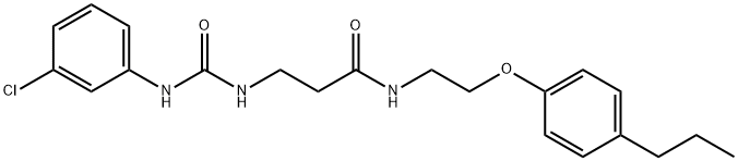 3-{[(3-chloroanilino)carbonyl]amino}-N-[2-(4-propylphenoxy)ethyl]propanamide Structure