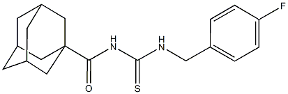 N-(1-adamantylcarbonyl)-N'-(4-fluorobenzyl)thiourea Structure