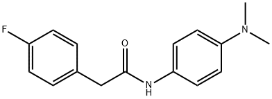 N-[4-(dimethylamino)phenyl]-2-(4-fluorophenyl)acetamide 구조식 이미지