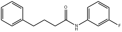 N-(3-fluorophenyl)-4-phenylbutanamide 구조식 이미지