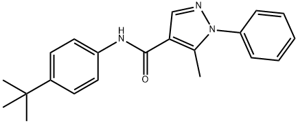 N-(4-tert-butylphenyl)-5-methyl-1-phenyl-1H-pyrazole-4-carboxamide 구조식 이미지