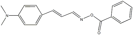 3-[4-(dimethylamino)phenyl]acrylaldehyde O-benzoyloxime Structure