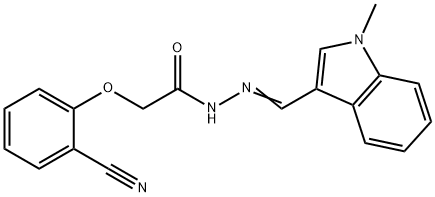 2-(2-cyanophenoxy)-N'-[(1-methyl-1H-indol-3-yl)methylene]acetohydrazide Structure