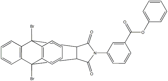 phenyl 3-(1,8-dibromo-16,18-dioxo-17-azapentacyclo[6.6.5.0~2,7~.0~9,14~.0~15,19~]nonadeca-2,4,6,9,11,13-hexaen-17-yl)benzoate 구조식 이미지