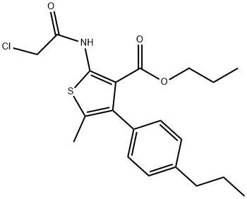 propyl 2-[(chloroacetyl)amino]-5-methyl-4-(4-propylphenyl)-3-thiophenecarboxylate Structure