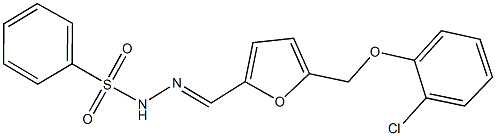 N'-({5-[(2-chlorophenoxy)methyl]-2-furyl}methylene)benzenesulfonohydrazide 구조식 이미지