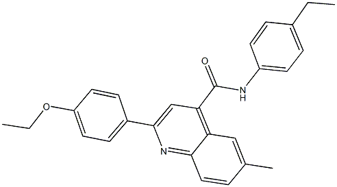 2-(4-ethoxyphenyl)-N-(4-ethylphenyl)-6-methyl-4-quinolinecarboxamide Structure