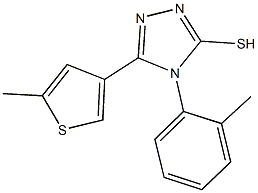 4-(2-methylphenyl)-5-(5-methyl-3-thienyl)-4H-1,2,4-triazol-3-yl hydrosulfide Structure