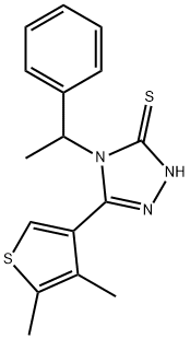 5-(4,5-dimethyl-3-thienyl)-4-(1-phenylethyl)-4H-1,2,4-triazole-3-thiol Structure