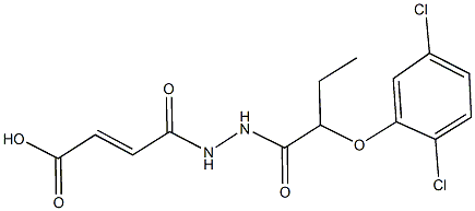 4-{2-[2-(2,5-dichlorophenoxy)butanoyl]hydrazino}-4-oxo-2-butenoic acid Structure