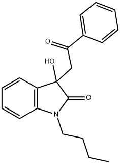 1-butyl-3-hydroxy-3-(2-oxo-2-phenylethyl)-1,3-dihydro-2H-indol-2-one Structure