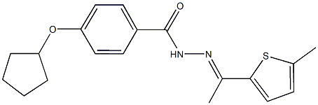 4-(cyclopentyloxy)-N'-[1-(5-methyl-2-thienyl)ethylidene]benzohydrazide 구조식 이미지