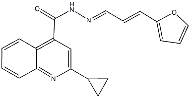 2-cyclopropyl-N'-[3-(2-furyl)-2-propenylidene]-4-quinolinecarbohydrazide 구조식 이미지