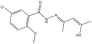 5-chloro-N'-(3-hydroxy-1-methyl-2-butenylidene)-2-methoxybenzohydrazide Structure