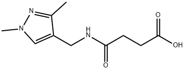 4-{[(1,3-dimethyl-1H-pyrazol-4-yl)methyl]amino}-4-oxobutanoic acid Structure