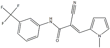 2-cyano-3-(1-methyl-1H-pyrrol-2-yl)-N-[3-(trifluoromethyl)phenyl]acrylamide 구조식 이미지