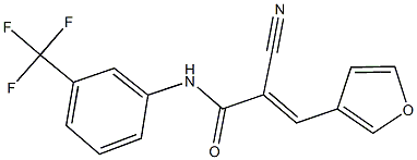 2-cyano-3-(3-furyl)-N-[3-(trifluoromethyl)phenyl]acrylamide 구조식 이미지