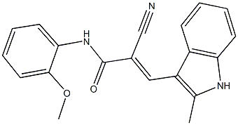 2-cyano-N-(2-methoxyphenyl)-3-(2-methyl-1H-indol-3-yl)acrylamide Structure