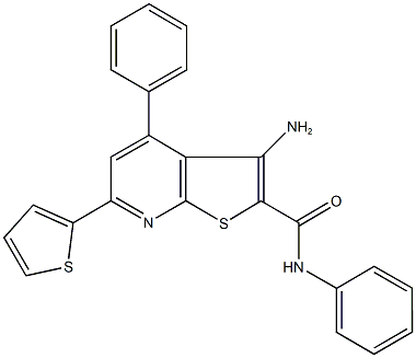 3-amino-N,4-diphenyl-6-(2-thienyl)thieno[2,3-b]pyridine-2-carboxamide Structure