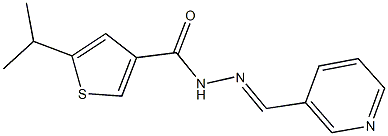 5-isopropyl-N'-(3-pyridinylmethylene)-3-thiophenecarbohydrazide 구조식 이미지