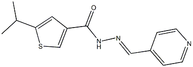 5-isopropyl-N'-(4-pyridinylmethylene)-3-thiophenecarbohydrazide Structure