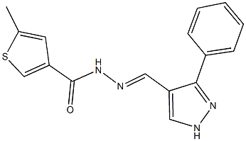 5-methyl-N'-[(3-phenyl-1H-pyrazol-4-yl)methylene]-3-thiophenecarbohydrazide 구조식 이미지