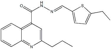 N'-[(5-ethyl-2-thienyl)methylene]-2-propyl-4-quinolinecarbohydrazide 구조식 이미지