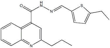 N'-[(5-ethyl-2-thienyl)methylene]-2-propyl-4-quinolinecarbohydrazide Structure