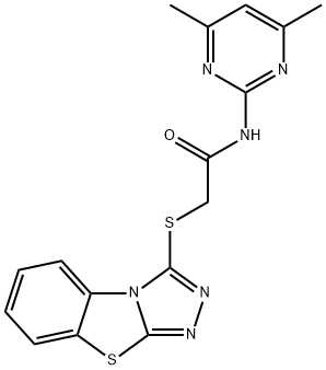N-(4,6-dimethylpyrimidin-2-yl)-2-([1,2,4]triazolo[3,4-b][1,3]benzothiazol-3-ylsulfanyl)acetamide Structure
