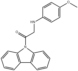 N-[2-(9H-carbazol-9-yl)-2-oxoethyl]-4-methoxyaniline 구조식 이미지