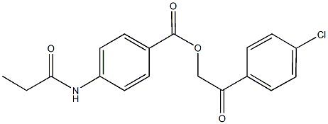 2-(4-chlorophenyl)-2-oxoethyl 4-(propionylamino)benzoate Structure