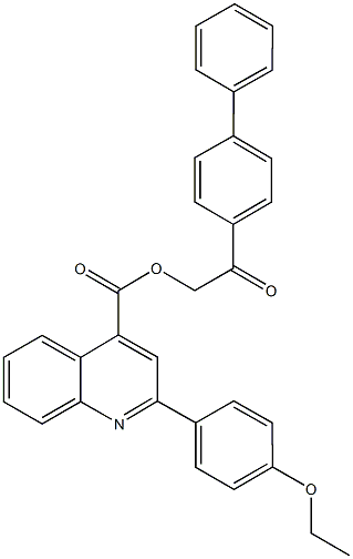 2-[1,1'-biphenyl]-4-yl-2-oxoethyl 2-(4-ethoxyphenyl)quinoline-4-carboxylate Structure