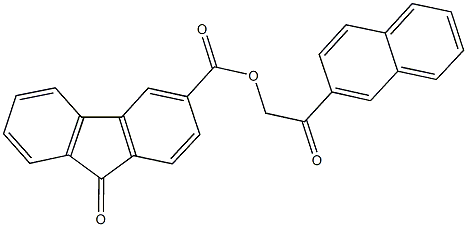 2-(2-naphthyl)-2-oxoethyl 9-oxo-9H-fluorene-3-carboxylate 구조식 이미지