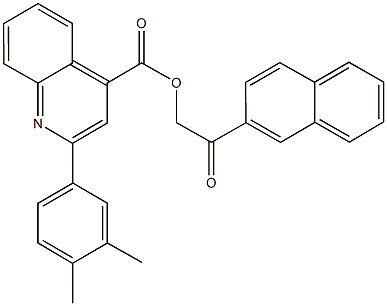 2-(2-naphthyl)-2-oxoethyl 2-(3,4-dimethylphenyl)-4-quinolinecarboxylate 구조식 이미지