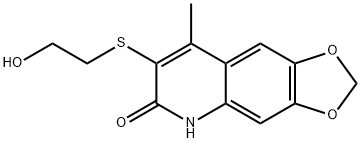 7-[(2-hydroxyethyl)sulfanyl]-8-methyl[1,3]dioxolo[4,5-g]quinolin-6(5H)-one Structure