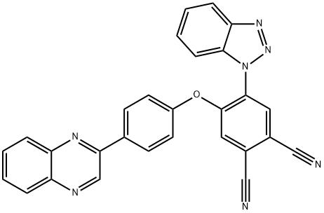 4-(1H-1,2,3-benzotriazol-1-yl)-5-[4-(2-quinoxalinyl)phenoxy]phthalonitrile 구조식 이미지