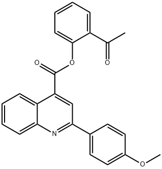 2-acetylphenyl 2-(4-methoxyphenyl)-4-quinolinecarboxylate 구조식 이미지