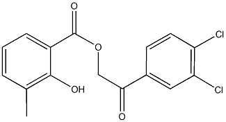 2-(3,4-dichlorophenyl)-2-oxoethyl 2-hydroxy-3-methylbenzoate 구조식 이미지