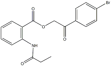 2-(4-bromophenyl)-2-oxoethyl 2-(propionylamino)benzoate Structure